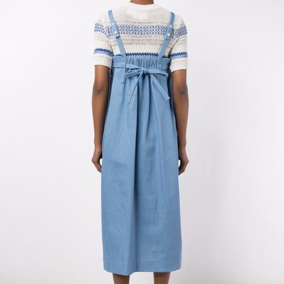 Adam Lippes Blue Sleeveless Denim Dress M - Picture 3 of 6